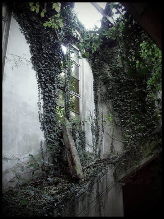 escaleras fachada castillo abandonado de mesen
