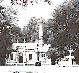 Imagen del cementerio en 1885