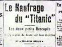 Los titulares del artículo decían: El naufragio del Titanic. Los dos pequeños supervivientes