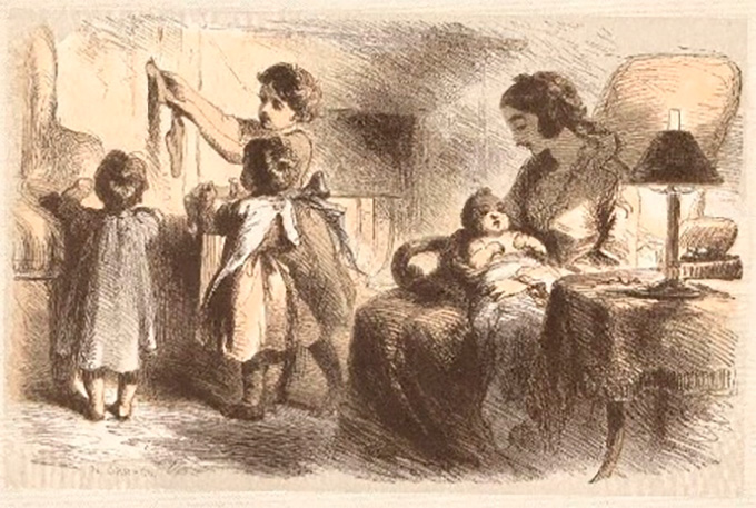 origen de santa claus e ilustraciones 1862 Gregory Children