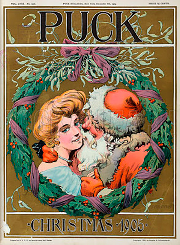 origen de santa claus e ilustraciones puck 1905