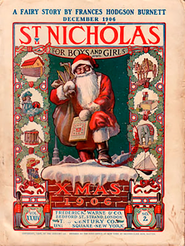 origen de santa claus e ilustraciones 1906 puck christmas
